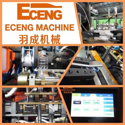 Eceng 4 Cavity PET Blowing Machine Botol Moulding 6000bph