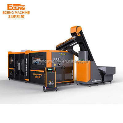 Orange 2l Otomatis PET Blow Moulding Machine Kontrol PLC